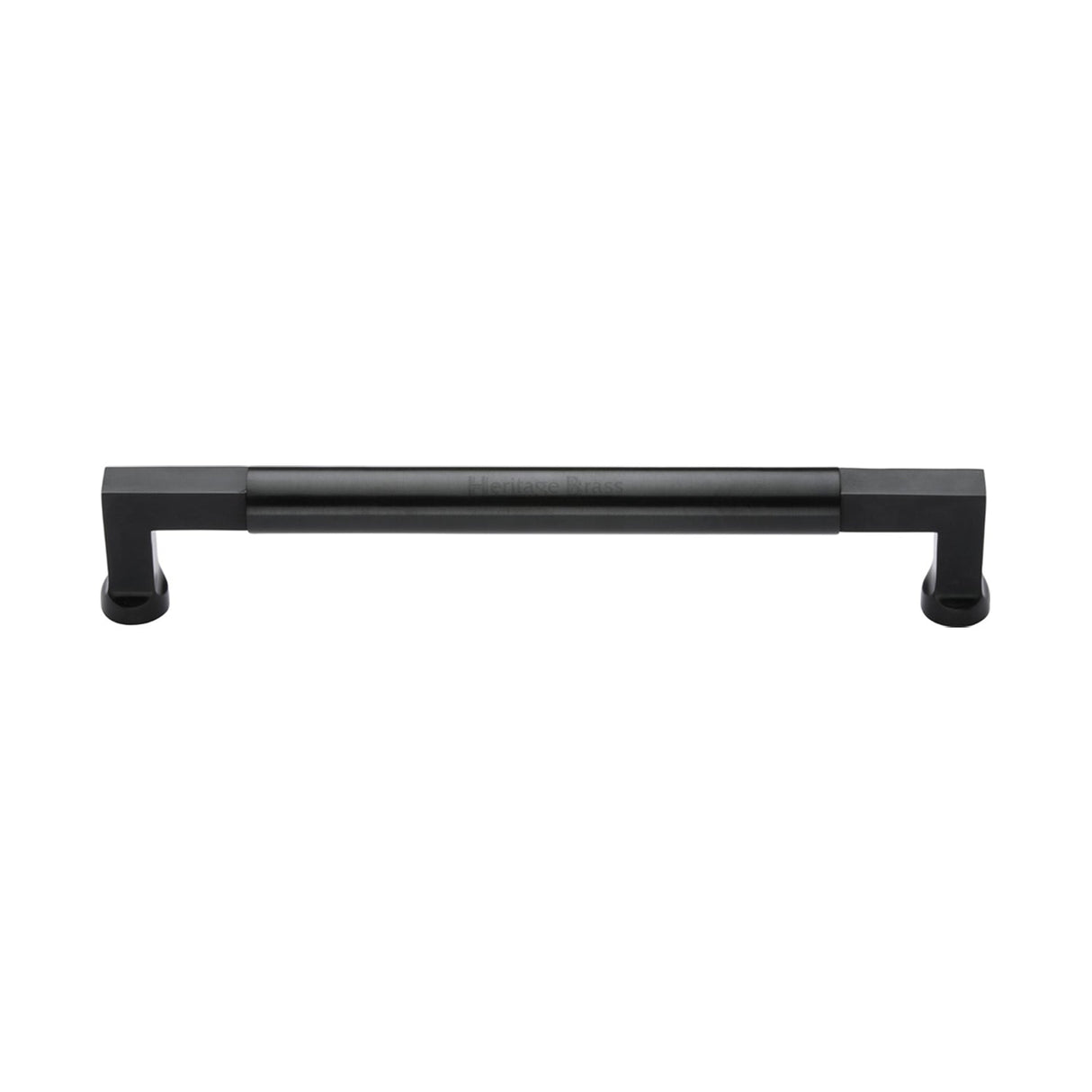This is an image of a Heritage Brass - Door Pull Handle Bauhaus Design 330mm Matt Black Finish, v1312-330-bkmt that is available to order from T.H Wiggans Ironmongery in Kendal.
