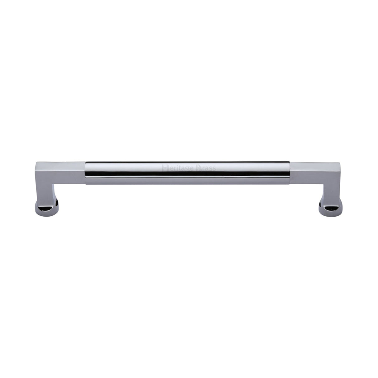 This is an image of a Heritage Brass - Door Pull Handle Bauhaus Design 330mm Polished Chrome Finish, v1312-330-pc that is available to order from T.H Wiggans Ironmongery in Kendal.