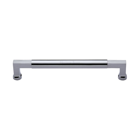 This is an image of a Heritage Brass - Door Pull Handle Bauhaus Design 330mm Polished Chrome Finish, v1312-330-pc that is available to order from T.H Wiggans Ironmongery in Kendal.