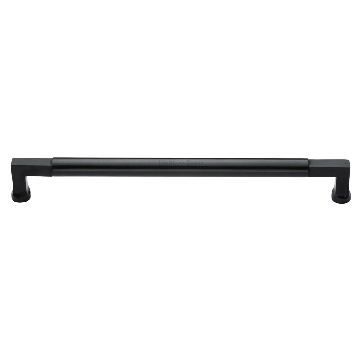 This is an image of a Heritage Brass - Door Pull Handle Bauhaus Design 483mm Matt Black Finish, v1312-483-bkmt that is available to order from T.H Wiggans Ironmongery in Kendal.
