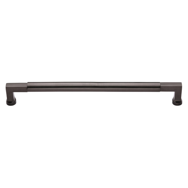 This is an image of a Heritage Brass - Door Pull Handle Bauhaus Design 483mm Matt Bronze Finish, v1312-483-mb that is available to order from T.H Wiggans Ironmongery in Kendal.