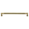 This is an image of a Heritage Brass - Door Pull Handle Bauhaus Design 483mm Polished Brass Finish, v1312-483-pb that is available to order from T.H Wiggans Ironmongery in Kendal.