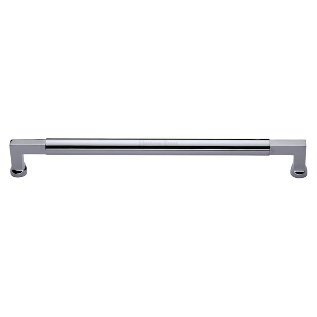 This is an image of a Heritage Brass - Door Pull Handle Bauhaus Design 483mm Polished Chrome Finish, v1312-483-pc that is available to order from T.H Wiggans Ironmongery in Kendal.
