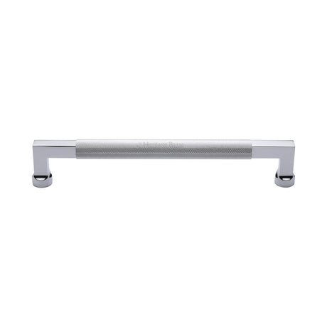 This is an image of a Heritage Brass - Door Pull Handle Bar Design 330mm Polished Chrome Finish, v1315-330-pc that is available to order from T.H Wiggans Ironmongery in Kendal.