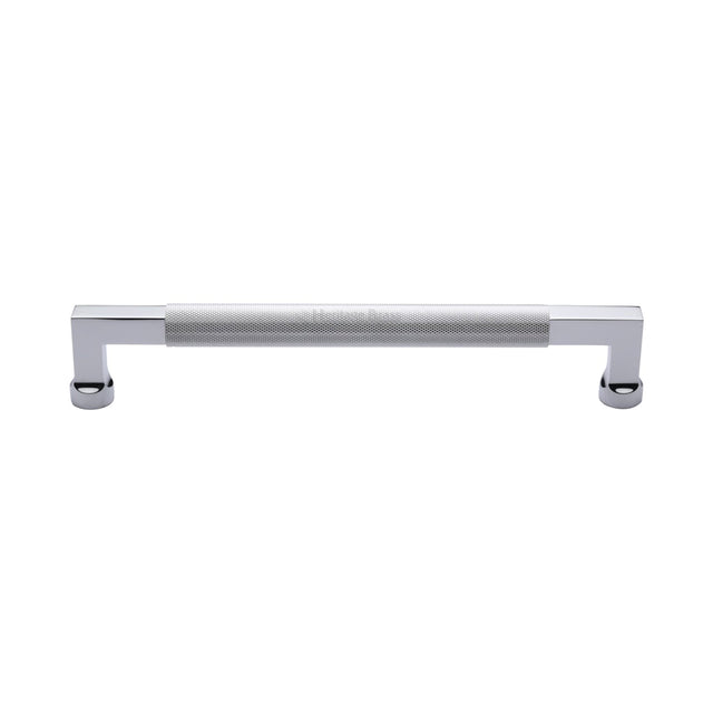 This is an image of a Heritage Brass - Door Pull Handle Bar Design 330mm Polished Chrome Finish, v1315-330-pc that is available to order from T.H Wiggans Ironmongery in Kendal.