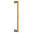 This is an image of a Heritage Brass - Door Pull Handle Deco Design 305mm Polished Brass Finish, v1334-305-pb that is available to order from T.H Wiggans Ironmongery in Kendal.