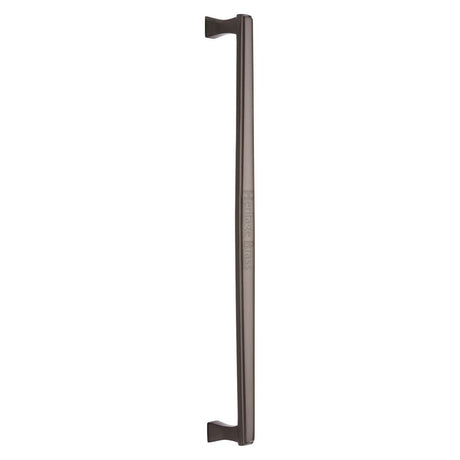 This is an image of a Heritage Brass - Door Pull Handle Deco Design 457mm Matt Bronze Finish, v1334-457-mb that is available to order from T.H Wiggans Ironmongery in Kendal.