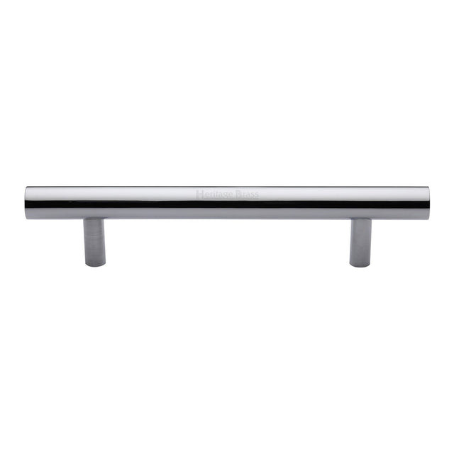 This is an image of a Heritage Brass - Door Pull Handle Bar Design 305mm Polished Chrome Finish, v1361-305-pc that is available to order from T.H Wiggans Ironmongery in Kendal.