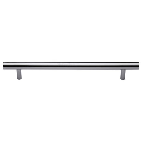 This is an image of a Heritage Brass - Door Pull Handle Bar Design 457mm Polished Chrome Finish, v1361-457-pc that is available to order from T.H Wiggans Ironmongery in Kendal.