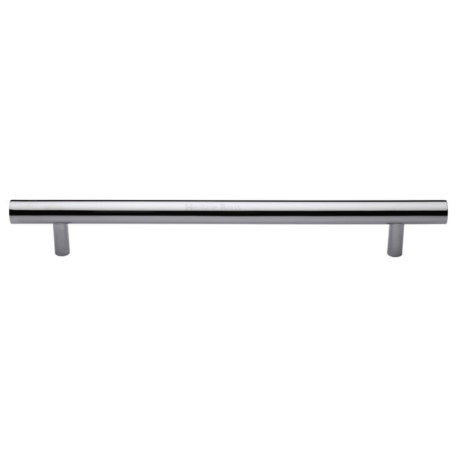 This is an image of a Heritage Brass - Door Pull Handle Bar Design 457mm Polished Chrome Finish, v1361-457-pc that is available to order from T.H Wiggans Ironmongery in Kendal.