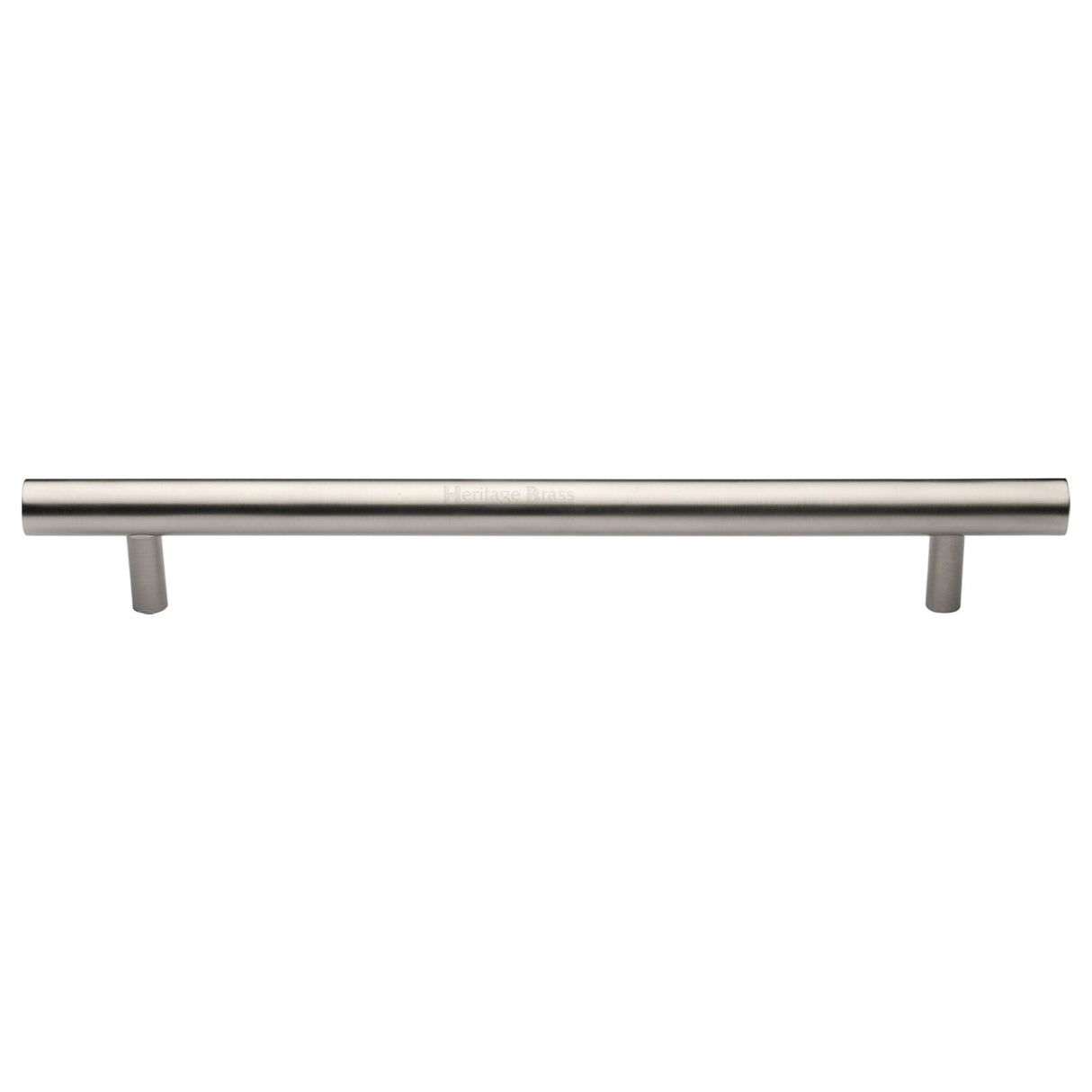 This is an image of a Heritage Brass - Door Pull Handle Bar Design 457mm Satin Nickel Finish, v1361-457-sn that is available to order from T.H Wiggans Ironmongery in Kendal.