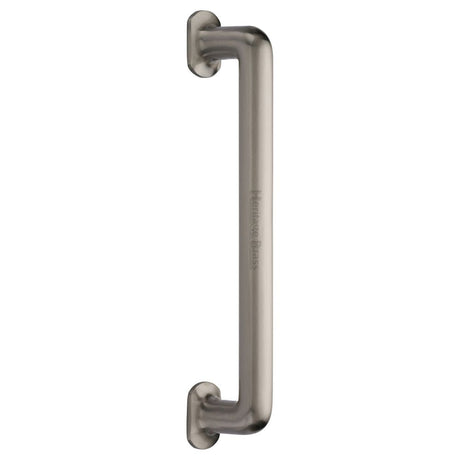 This is an image of a Heritage Brass - Door Pull Handle Traditional Design 330mm Satin Nickel Finish, v1376-330-sn that is available to order from T.H Wiggans Ironmongery in Kendal.
