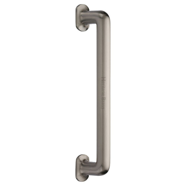 This is an image of a Heritage Brass - Door Pull Handle Traditional Design 330mm Satin Nickel Finish, v1376-330-sn that is available to order from T.H Wiggans Ironmongery in Kendal.