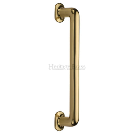 This is an image of a Heritage Brass - Door Pull Handle Traditional Design 482mm Polished Brass Finish, v1376-482-pb that is available to order from T.H Wiggans Ironmongery in Kendal.