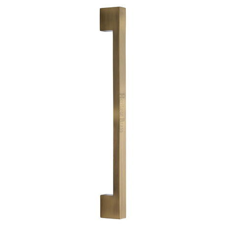 This is an image of a Heritage Brass - Door Pull Handle Urban Design 457mm Antique Brass Finish, v1390-457-at that is available to order from T.H Wiggans Ironmongery in Kendal.