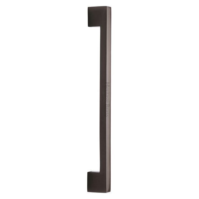 This is an image of a Heritage Brass - Door Pull Handle Urban Design 457mm Matt Bronze Finish, v1390-457-mb that is available to order from T.H Wiggans Ironmongery in Kendal.