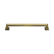 This is an image of a Heritage Brass - Door Pull Handle Square Vintage Design 338mm Antique Brass Finish, v1964-338-at that is available to order from T.H Wiggans Ironmongery in Kendal.