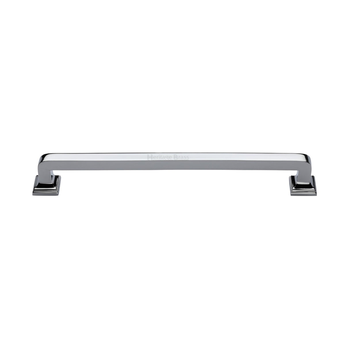 This is an image of a Heritage Brass - Door Pull Handle Square Vintage Design 338mm Polished Chrome Finish, v1964-338-pc that is available to order from T.H Wiggans Ironmongery in Kendal.