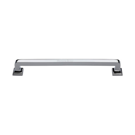 This is an image of a Heritage Brass - Door Pull Handle Square Vintage Design 338mm Polished Chrome Finish, v1964-338-pc that is available to order from T.H Wiggans Ironmongery in Kendal.