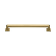 This is an image of a Heritage Brass - Door Pull Handle Square Vintage Design 338mm Satin Brass Finish, v1964-338-sb that is available to order from T.H Wiggans Ironmongery in Kendal.