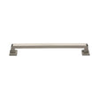 This is an image of a Heritage Brass - Door Pull Handle Square Vintage Design 338mm Satin Nickel Finish, v1964-338-sn that is available to order from T.H Wiggans Ironmongery in Kendal.