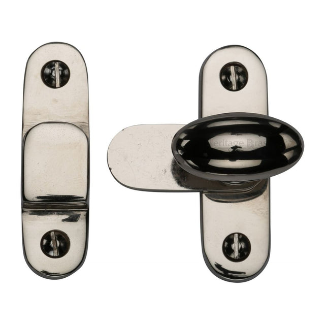 This is an image of a Heritage Brass - Showcase Fastener Polished Nickel Finish, v1970-pnf that is available to order from T.H Wiggans Ironmongery in Kendal.