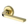 This is an image of a Heritage Brass - Door Handle Lever on Rose Bellagio Design Polished Brass Finish, v2015-pb that is available to order from T.H Wiggans Ironmongery in Kendal.