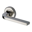 This is an image of a Heritage Brass - Door Handle Lever on Rose Bellagio Design Polished Nickel Finish, v2015-pnf that is available to order from T.H Wiggans Ironmongery in Kendal.