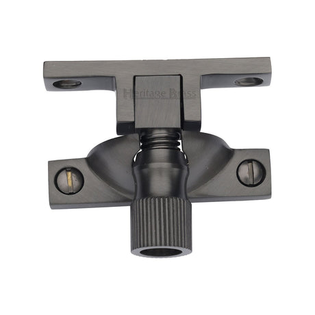 This is an image of a Heritage Brass - Narrow Brighton Sash Fastener Matt Bronze finish, v2054-mb that is available to order from T.H Wiggans Ironmongery in Kendal.