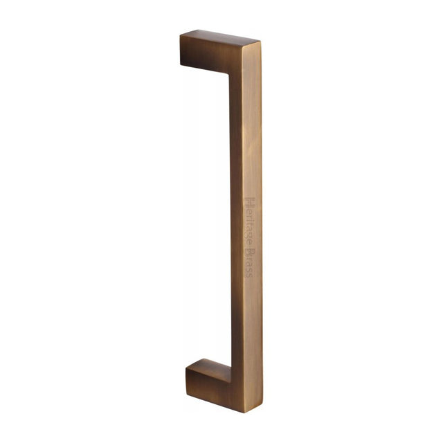 This is an image of a Heritage Brass - Door Pull Handle Antique Brass Finish, v2056-at that is available to order from T.H Wiggans Ironmongery in Kendal.