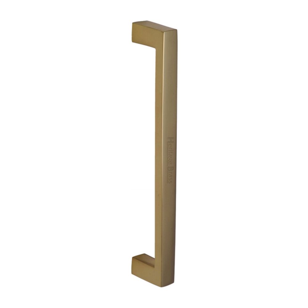 This is an image of a Heritage Brass - Door Pull Handle Polished Brass Finish, v2056-pb that is available to order from T.H Wiggans Ironmongery in Kendal.