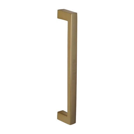 This is an image of a Heritage Brass - Door Pull Handle Polished Brass Finish, v2056-pb that is available to order from T.H Wiggans Ironmongery in Kendal.