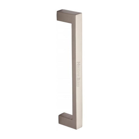 This is an image of a Heritage Brass - Door Pull Handle Satin Nickel Finish, v2056-sn that is available to order from T.H Wiggans Ironmongery in Kendal.