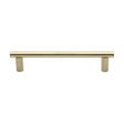 This is an image of a Heritage Brass - Door Pull Handle 19mm Round Bar Design 336mm Polished Brass Finish, v2059-336-pb that is available to order from T.H Wiggans Ironmongery in Kendal.