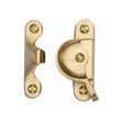 This is an image of a Heritage Brass - Fitch Pattern Sash Fastener Satin Brass Finish, v2060-sb that is available to order from T.H Wiggans Ironmongery in Kendal.