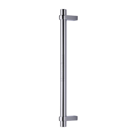 This is an image of a Heritage Brass - Door Pull Handle Industrial Design 353mm Polished Chrome Finish, v2485-353-pc that is available to order from T.H Wiggans Ironmongery in Kendal.