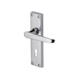 This is an image of a Heritage Brass - Door Handle Lever Lock Victoria Design Polished Chrome Finish, v3900-pc that is available to order from T.H Wiggans Ironmongery in Kendal.