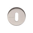 This is an image of a Heritage Brass - Key Escutcheon Satin Nickel Finish, v4007-sn that is available to order from T.H Wiggans Ironmongery in Kendal.