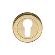 This is an image of a Heritage Brass - Euro Profile Cylinder Escutcheon Satin Brass Finish, v4020-sb that is available to order from T.H Wiggans Ironmongery in Kendal.