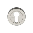 This is an image of a Heritage Brass - Euro Profile Cylinder Escutcheon Satin Nickel Finish, v4020-sn that is available to order from T.H Wiggans Ironmongery in Kendal.
