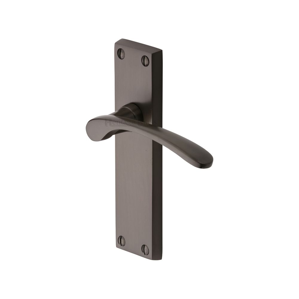 This is an image of a Heritage Brass - Door Handle Lever Latch Sophia Design Matt Bronze Finish, v4113-mb that is available to order from T.H Wiggans Ironmongery in Kendal.