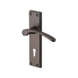 This is an image of a Heritage Brass - Door Handle Lever Lock Sophia Design Matt Bronze Finish, v4130-mb that is available to order from T.H Wiggans Ironmongery in Kendal.