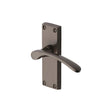 This is an image of a Heritage Brass - Door Handle Lever Latch Sophia Short Design Matt Bronze Finish, v4140-mb that is available to order from T.H Wiggans Ironmongery in Kendal.