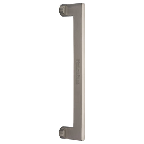 This is an image of a Heritage Brass - Door Pull Handle Apollo Design 307mm Satin Nickel Finish, v4150-307-sn that is available to order from T.H Wiggans Ironmongery in Kendal.