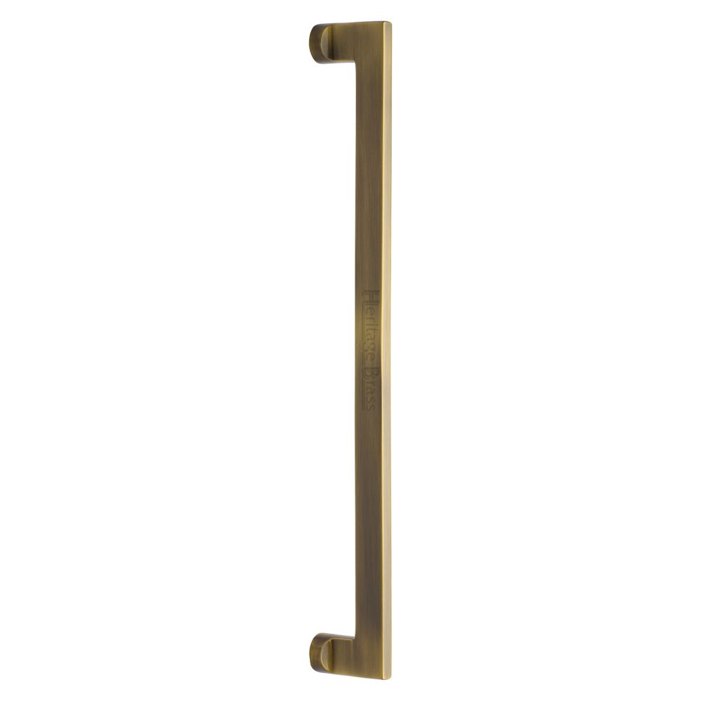 This is an image of a Heritage Brass - Door Pull Handle Apollo Design 460mm Antique Brass Finish, v4150-460-at that is available to order from T.H Wiggans Ironmongery in Kendal.