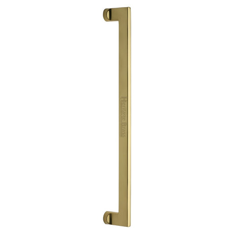 This is an image of a Heritage Brass - Door Pull Handle Apollo Design 460mm Polished Brass Finish, v4150-460-pb that is available to order from T.H Wiggans Ironmongery in Kendal.