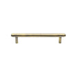 This is an image of a Heritage Brass - Cabinet Pull Stepped Design 128mm CTC Antique Brass Finish, v4410-128-at that is available to order from T.H Wiggans Ironmongery in Kendal.