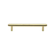This is an image of a Heritage Brass - Cabinet Pull Stepped Design 128mm CTC Polished Brass Finish, v4410-128-pb that is available to order from T.H Wiggans Ironmongery in Kendal.