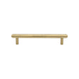 This is an image of a Heritage Brass - Cabinet Pull Stepped Design 128mm CTC Satin Brass Finish, v4410-128-sb that is available to order from T.H Wiggans Ironmongery in Kendal.