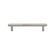 This is an image of a Heritage Brass - Cabinet Pull Stepped Design 128mm CTC Satin Nickel Finish, v4410-128-sn that is available to order from T.H Wiggans Ironmongery in Kendal.